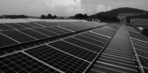 solar panels black and white
